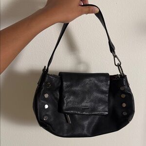 Hammitt Classic Black Leather Shoulder Bag
